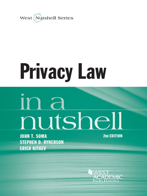 Title details for Privacy Law in a Nutshell by John Soma - Wait list